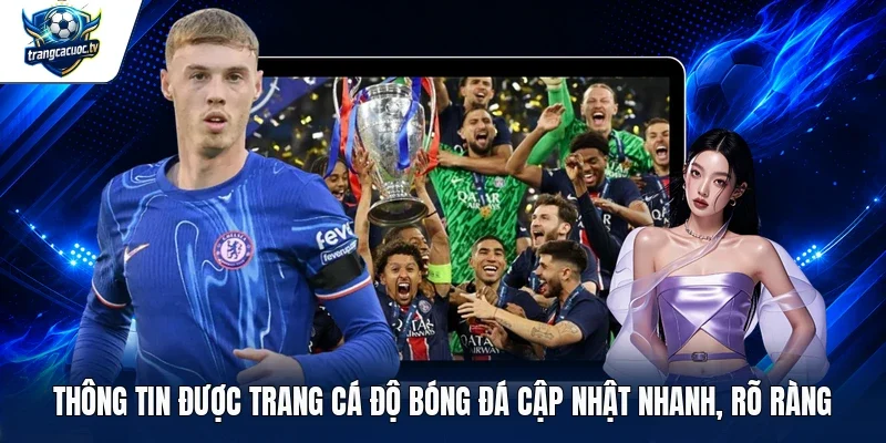 Thông tin được Trang cá độ bóng đá cập nhật nhanh, rõ ràng 